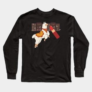 Alpaca Lipstick (no text) Long Sleeve T-Shirt